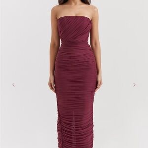 House of CB- Sapphire Gown in Wine/Burgundy/Maroon